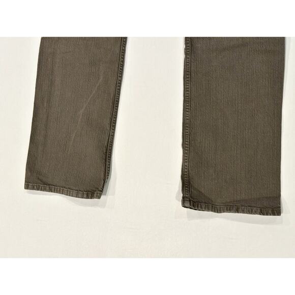 Eddie Bauer Straight Fit Specially Dyed Men 35x32(30.5)Green Denim Jeans Stretch - Picture 6 of 10